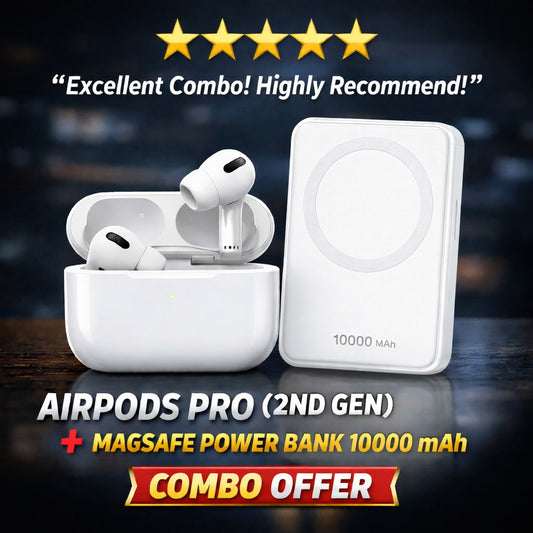 COMBO OFFER - AIRPODS PRO 2ND GEN + MAGSAFE POWERBANK 10000 MAH |1 year warranty